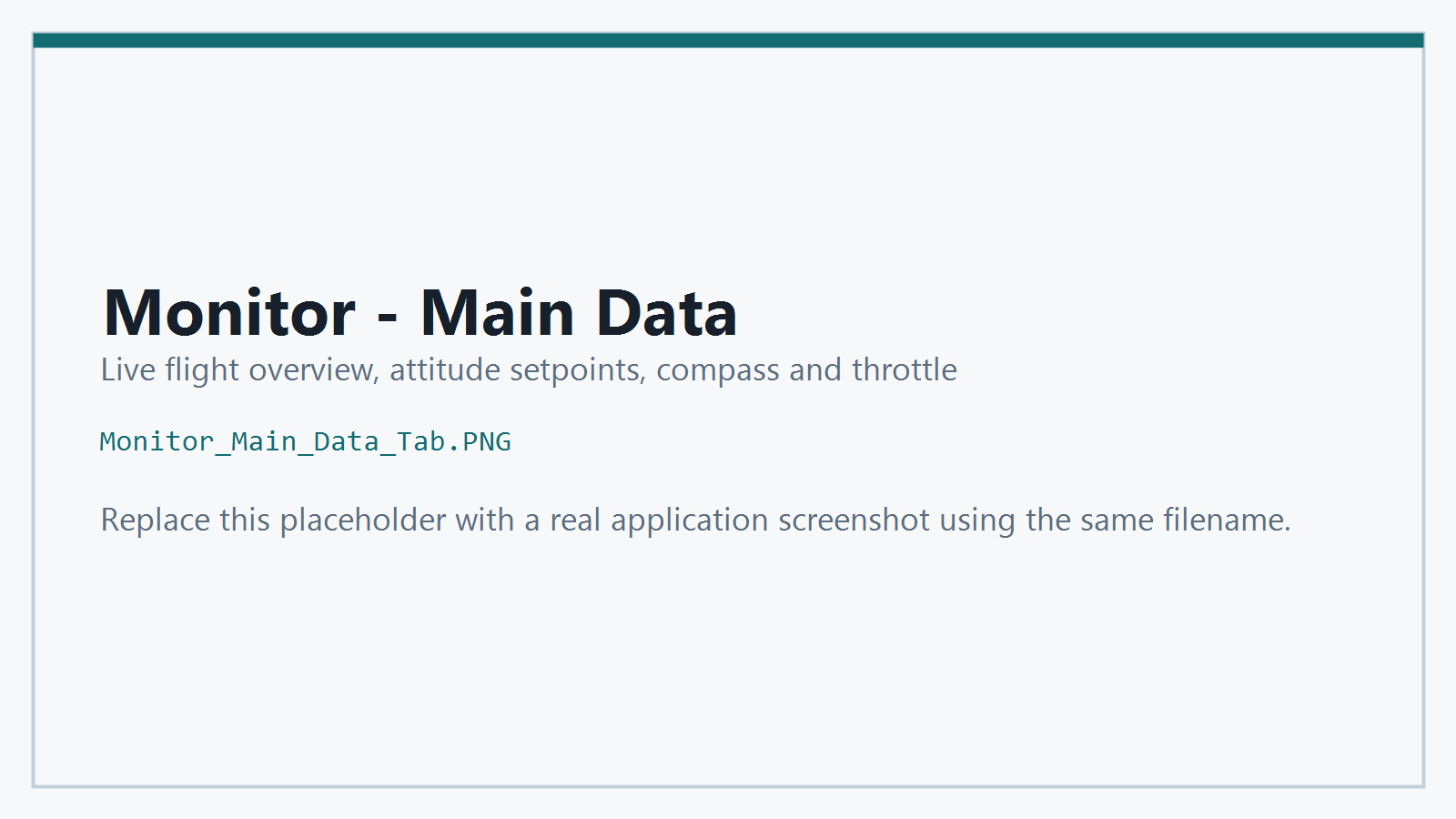 Monitor Main Data Tab screenshot